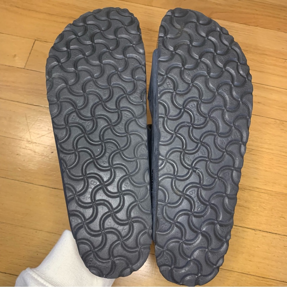Black Suede Double-Buckle Slide Sandals - Birkenstock Style - Picture 7 of 7